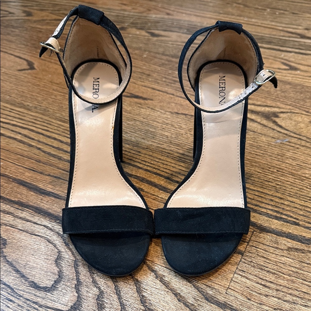 Merona Black Ankle Strap Heels